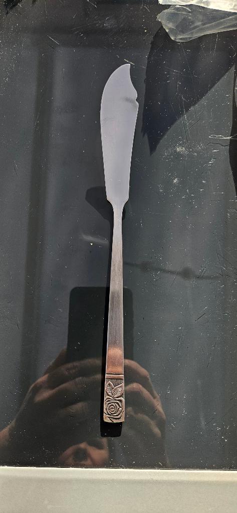 Vintage Shell 12 vismessen/taartschepjes jaren '80 nieuw, Antiek en Kunst, Antiek | Bestek, Ophalen of Verzenden