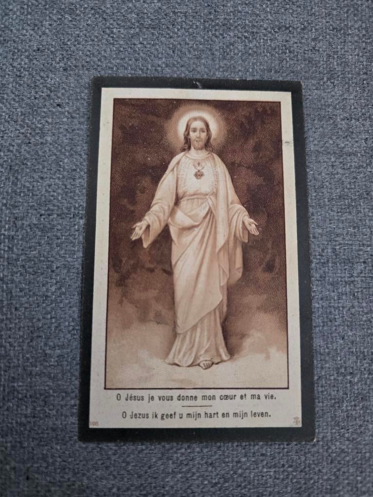 Carte de décès 1922, Diest, Enlèvement ou Envoi, Image pieuse