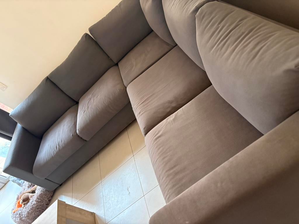 Nieuwe Hoeksalon grijze stof 6 maand oud, Zo goed als nieuw, Stof, Vierpersoons of meer, Rustiek & Modern