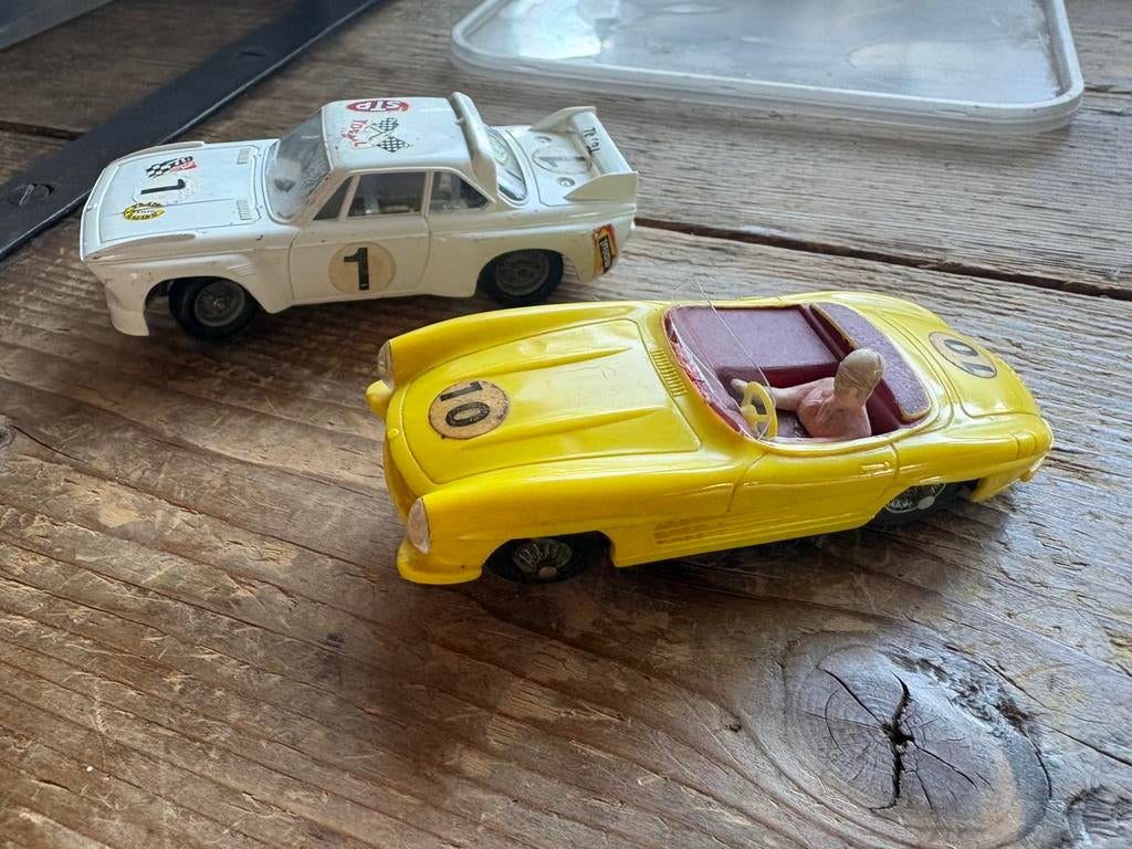 SPEEL SLOTCAR CIRCUIT AUTO VINTAGE BMW MERCEDES SLOTCAR, Overige merken, Ophalen of Verzenden, Elektrisch, Racebaan
