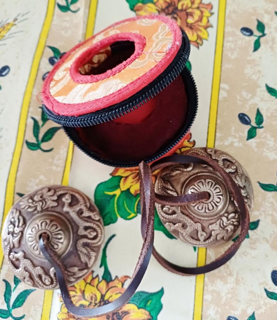 Prachtige Tibetaanse koperen klankbelletjes, Ophalen of Verzenden, Zo goed als nieuw, Overig