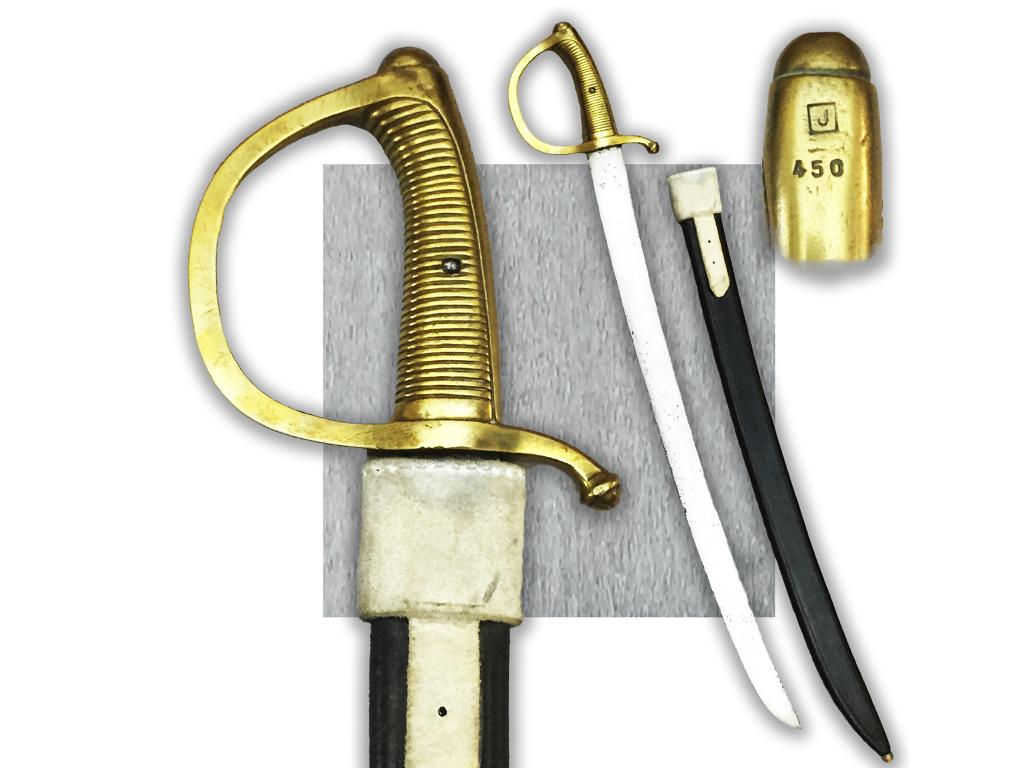 🚨 ABBL Leopold II Sabre briquet BELGE troupe '' J.450 '', Envoi, Armée de terre, Épée ou sabre
