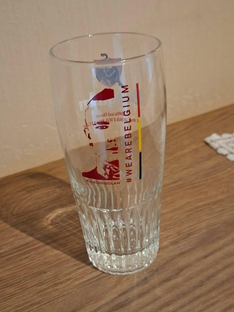 Bierglas/Jupiler/Radja Nainggolan/WK 2018, Ophalen of Verzenden, Zo goed als nieuw, Bierglas