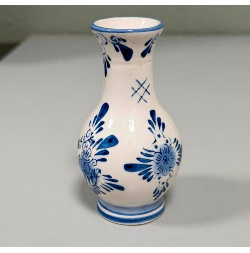 Petit vase en poterie bleue de Delft, décor en faïence, Antiquités & Art, Enlèvement ou Envoi