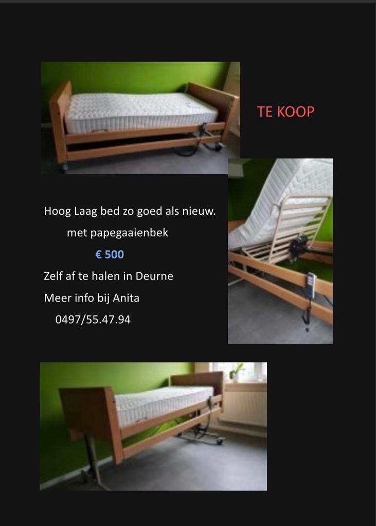 elektrisch hoog laag bed, Ophalen