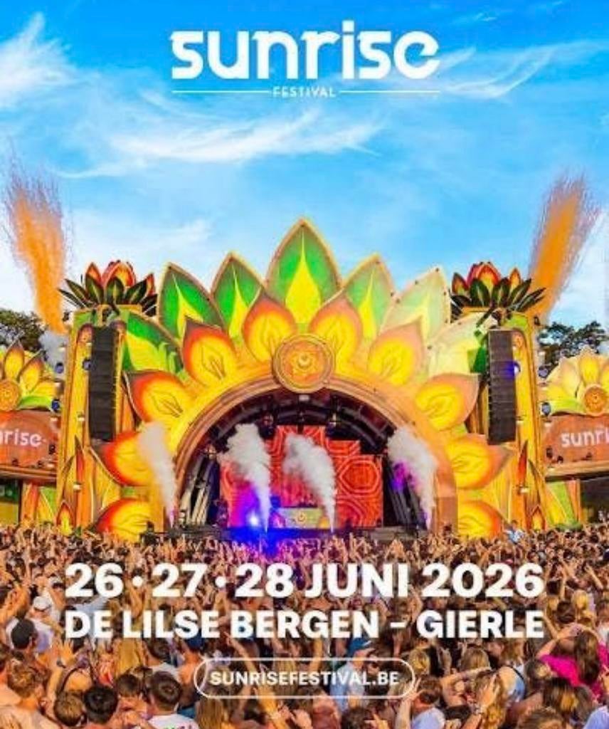 Sunrise festival, Tickets en Kaartjes, Evenementen en Festivals, Eén persoon, Meerdaags