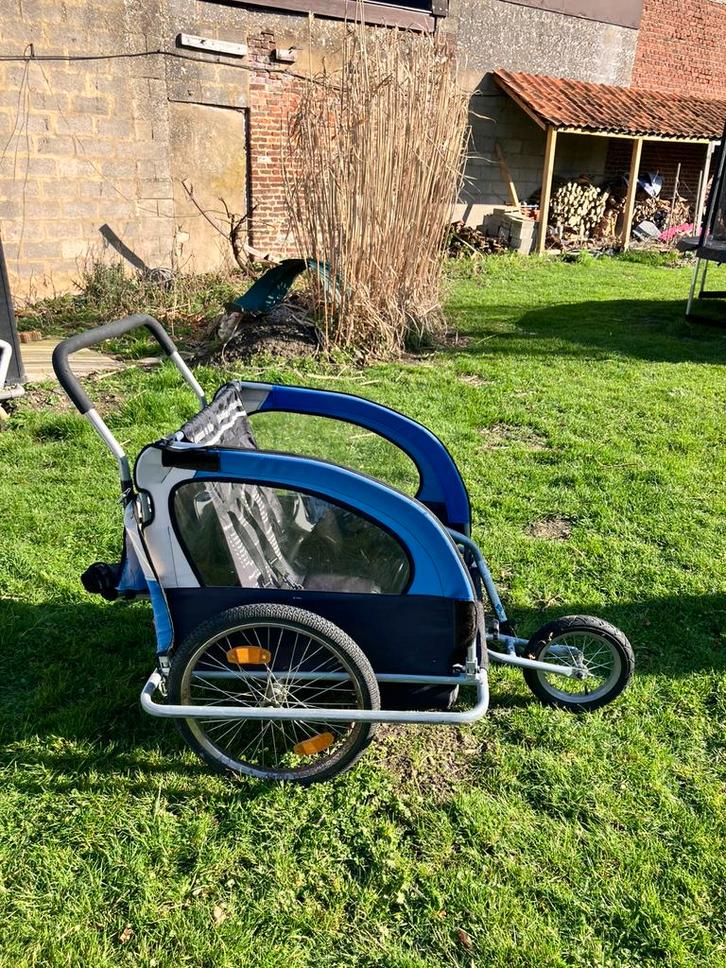 Remorque vélo / poussette, Vélos & Vélomoteurs, Accessoires vélo | Remorques, Utilisé, Remorque pour enfant, Pliable, Enlèvement