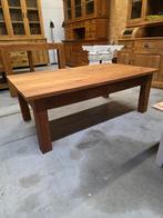 Mooie massief teakhouten salontafel 140cm met 1 schuif., Huis en Inrichting, Tafels | Salontafels, Ophalen