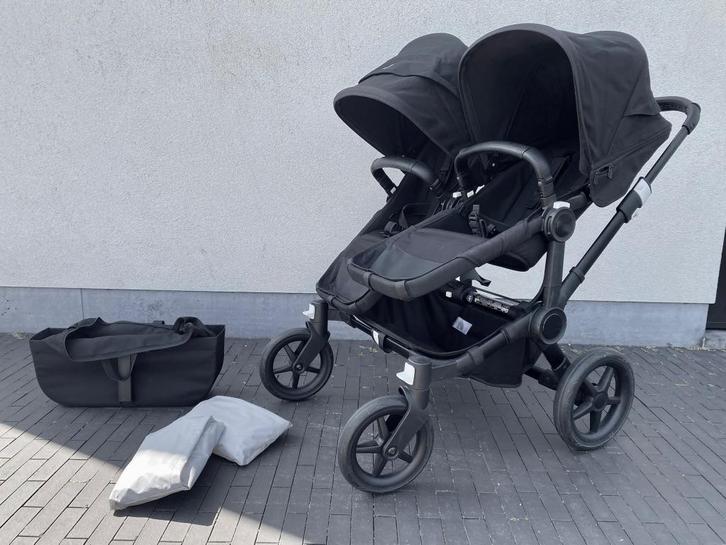 Bugaboo Donkey 3 Duo/Twin zwart, Kinderen en Baby's, Tweelingen en Meerlingen, Zo goed als nieuw, Kinderwagen of Buggy, Ophalen