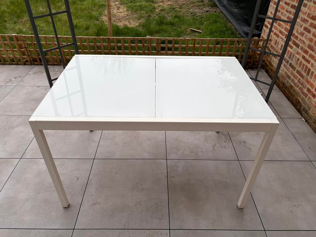 Mooie glazen tuin/terras/veranda tafel, Ophalen, Zo goed als nieuw