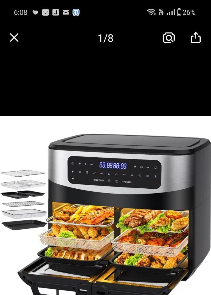 Gloednieuwe airfryer, Electroménager, Friteuses à air, Enlèvement, Neuf, Friteuse à air, 1000 à 1499 grammes