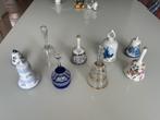 9 decoratieve klokjes in porselein, kristal, Antiek en Kunst, Ophalen