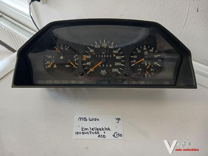 MB W124 Km tellerklok met ASD 1245427466 '90, Auto-onderdelen, Dashboard en Schakelaars, Gebruikt, Ophalen of Verzenden