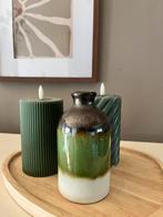 Vase céramique, Maison & Meubles, Enlèvement, Comme neuf, Vert