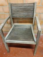 Teak-houten stoelen, Tuin en Terras, Tuinstoelen, Ophalen, Gebruikt, Hout, Stapelbaar