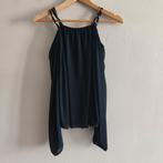 Donkerblauwe top met lange mouwen en T-L-bandjes, Kleding | Dames, Topjes, Blauw, Maat 42/44 (L), Moda Fashion, Ophalen of Verzenden