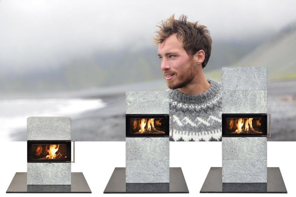 Houtkachel Norsk Kleber Domino 2 + 2 SPEKSTEEN, Meerkleurig, Overige materialen, Overige stijlen, Nieuw