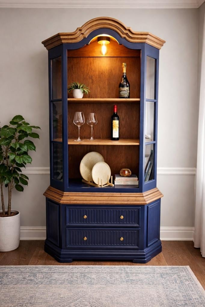 Vintage Vitrinkast, Huis en Inrichting, Ophalen