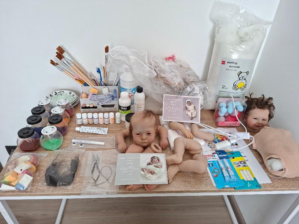 volledig startpakket reborn baby's maken, luchtdrogende verf, Ophalen of Verzenden, Zo goed als nieuw, Overige typen, Levensecht of Reborn
