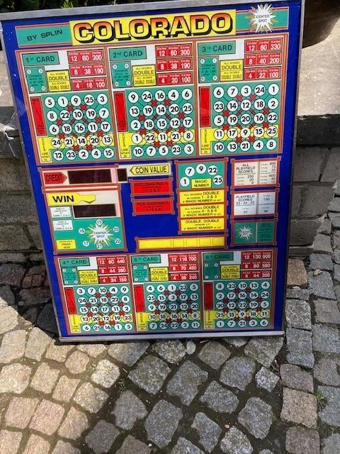 GLAS VAN FLIPPERKAST COLORADO. LEUK ALS LAMP. 65 OP 85 CM., Verzamelen, Overige merken, Gebruikt, Mechanisch, Ophalen of Verzenden