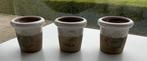Set 3 kleine bloempotjes 9cm, Ophalen, Zo goed als nieuw