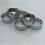 Bak / serveer ringen inox 6 stuks, Verzenden, Bord(en)