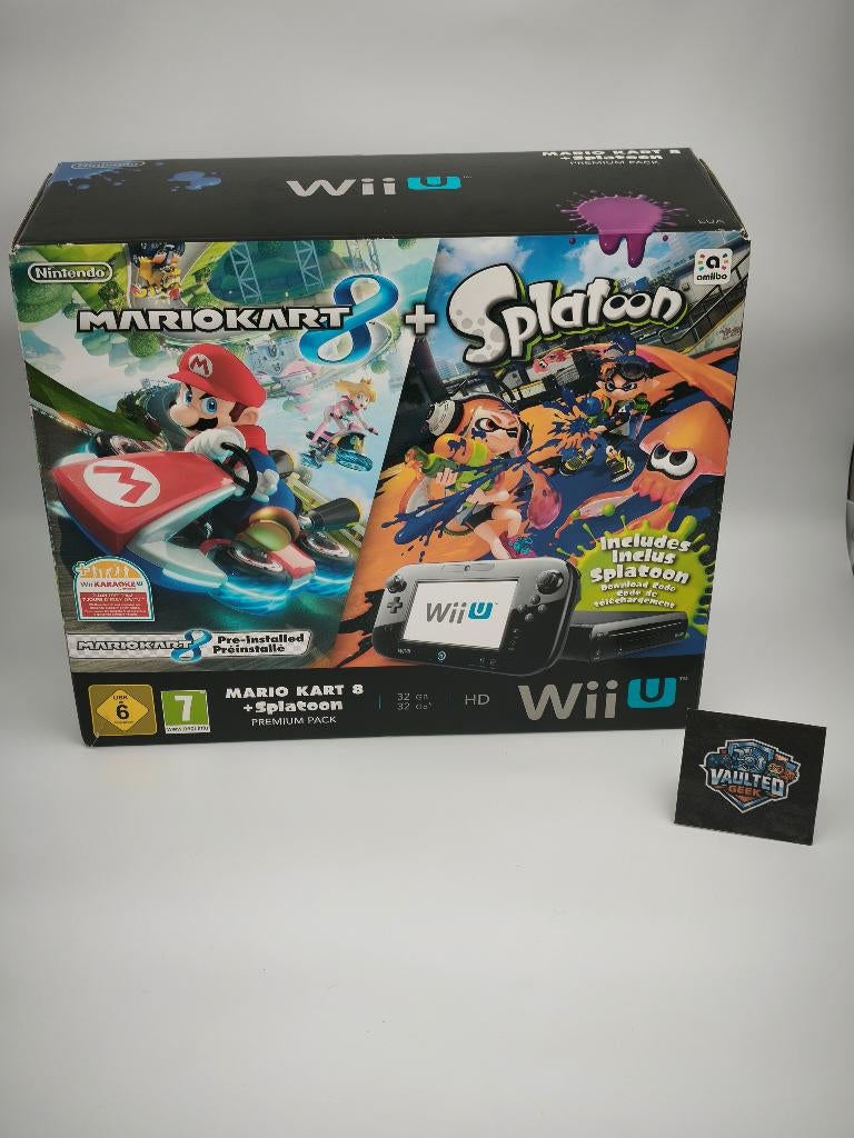 Nintendo Wii U Mario Kart 8 + Splatoon Premium Pack, Games en Spelcomputers, Ophalen of Verzenden, Gebruikt, Met harde schijf
