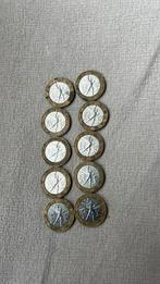 10 munten van 10 Franse frank 1988 tot 1992, Postzegels en Munten, Ophalen of Verzenden, Frankrijk, Losse munt