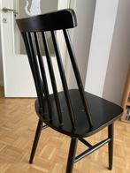 4 chaises peintes noires, Maison & Meubles, Chaises, Enlèvement, Utilisé, Bois, Quatre