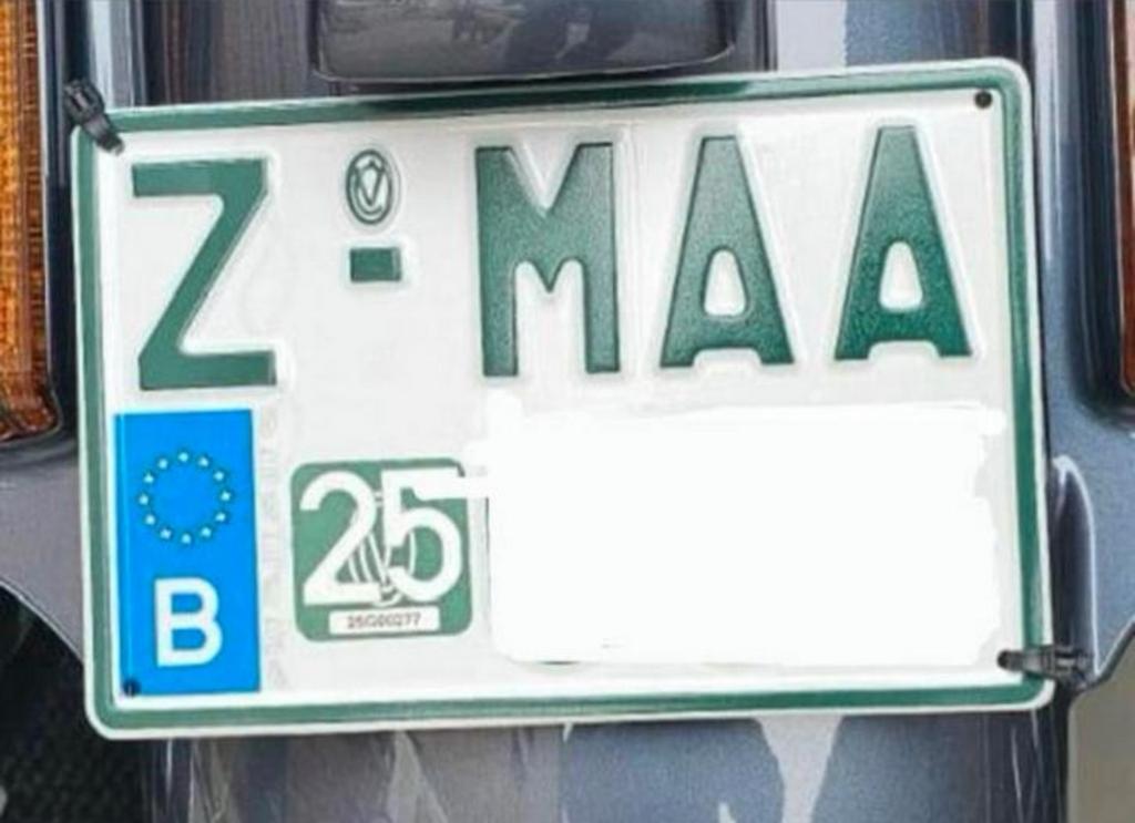 Z platen nodig voor motto keuring of transport, Enlèvement, Utilisé