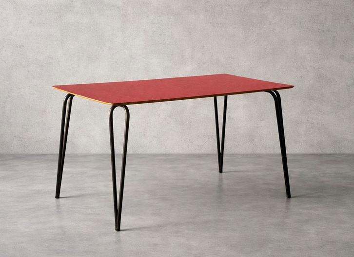 Vintage eetkamertafel by Willy Van Der Meeren, Antiquités & Art, Antiquités | Meubles | Tables, Enlèvement