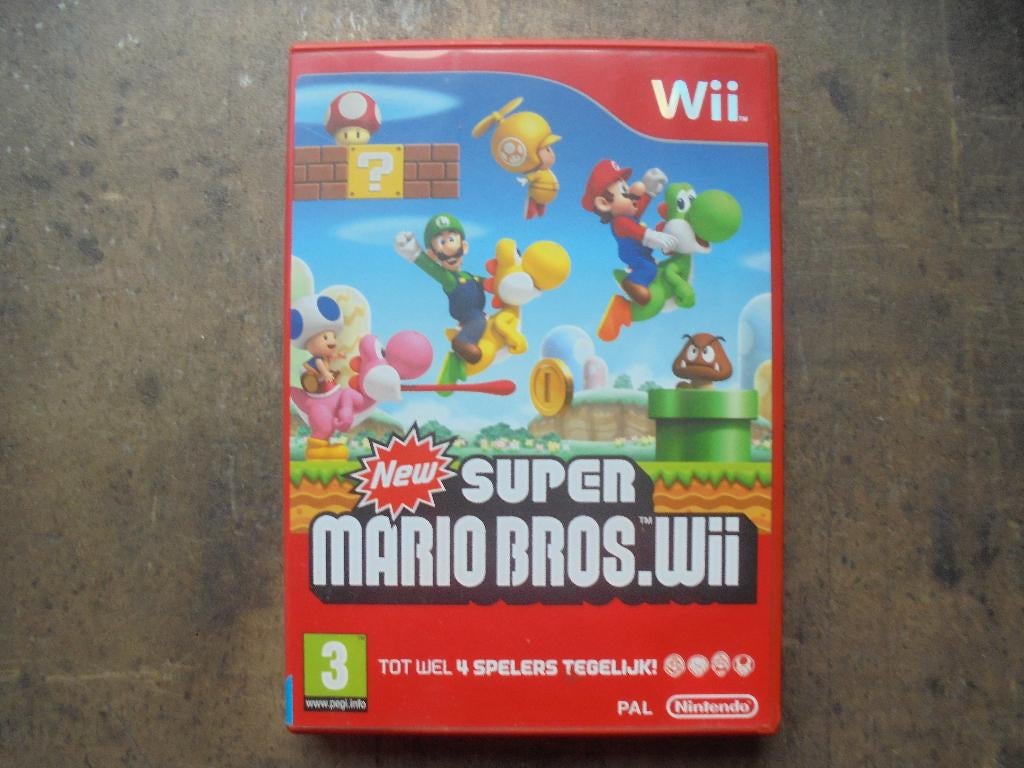 New Super Mario Bros. Wii voor Wii (zie foto's), Avontuur en Actie, Gebruikt, 1 speler, Ophalen of Verzenden