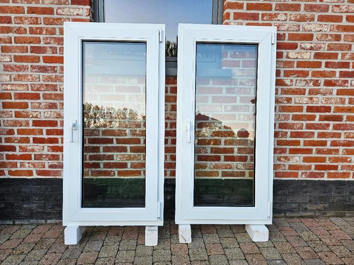 Prachtig Pvc Ramen Schüco of Deceuninck, Doe-het-zelf en Bouw, Raamkozijnen en Schuifdeuren, Gebruikt, Raamkozijn, Kunststof, Inclusief glas