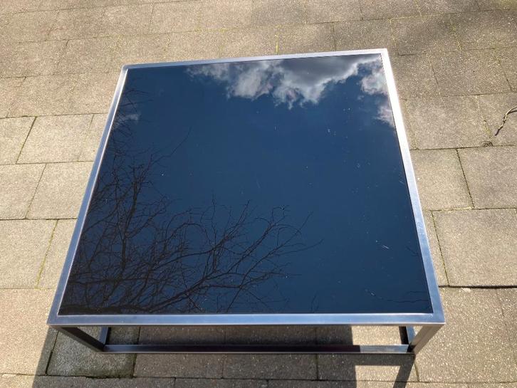 Table de salon moderne en chrome et verre teinté, Maison & Meubles, Tables | Tables de salon, Utilisé, Moins de 50 cm, 100 à 150 cm