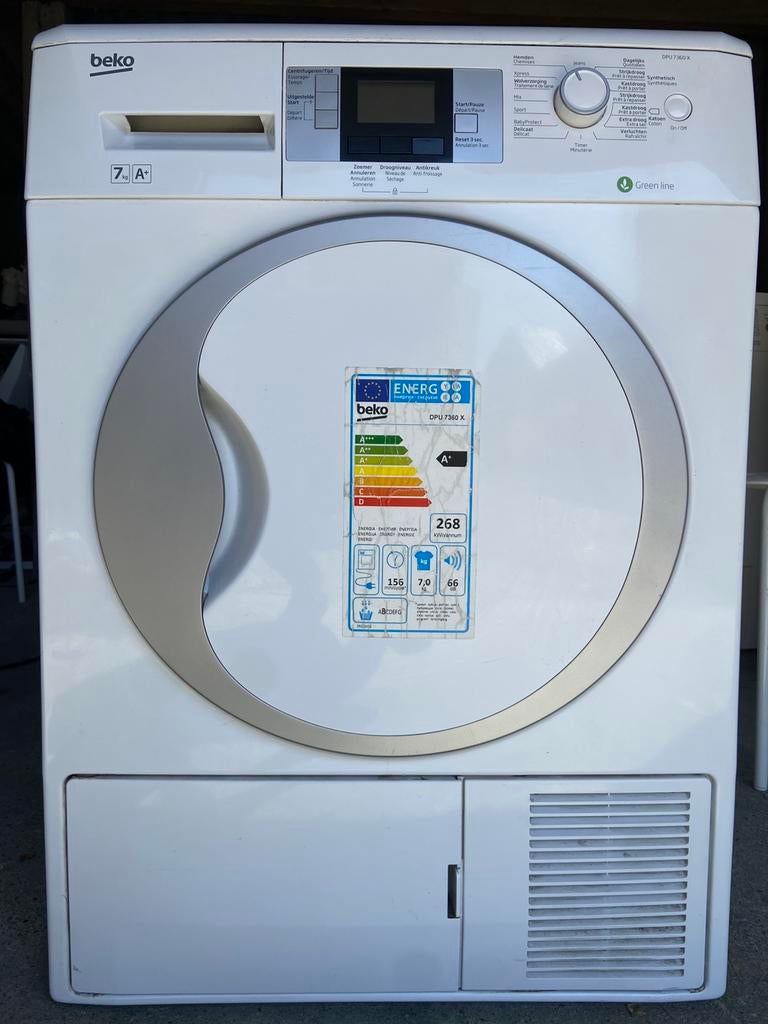 Beko droger 7 kg – Energieklasse A+, Elektronische apparatuur, Droogkasten, Ophalen, Zo goed als nieuw