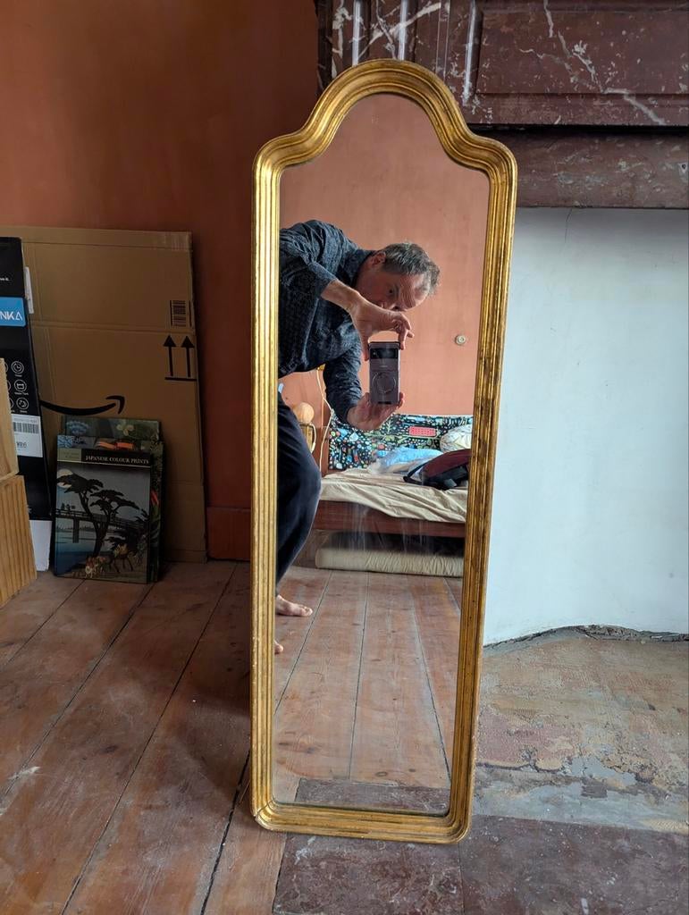 Grand miroir style Louis-Philippe – Format psyché, Antiquités & Art, Antiquités | Miroirs