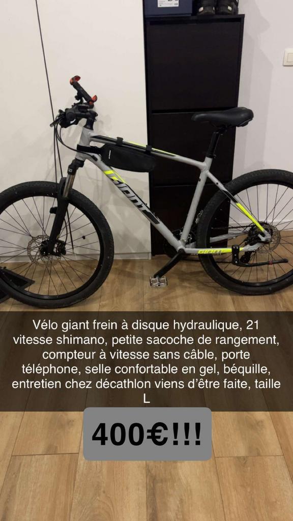 VTT GIANT ETAT IMPECCABLE, Vélos & Vélomoteurs, Vélos | VTT & Mountainbikes, Comme neuf, Giant, Enlèvement