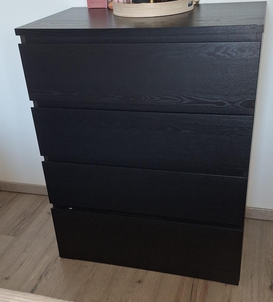 Commode zwart met 4 lade, Huis en Inrichting, Ophalen