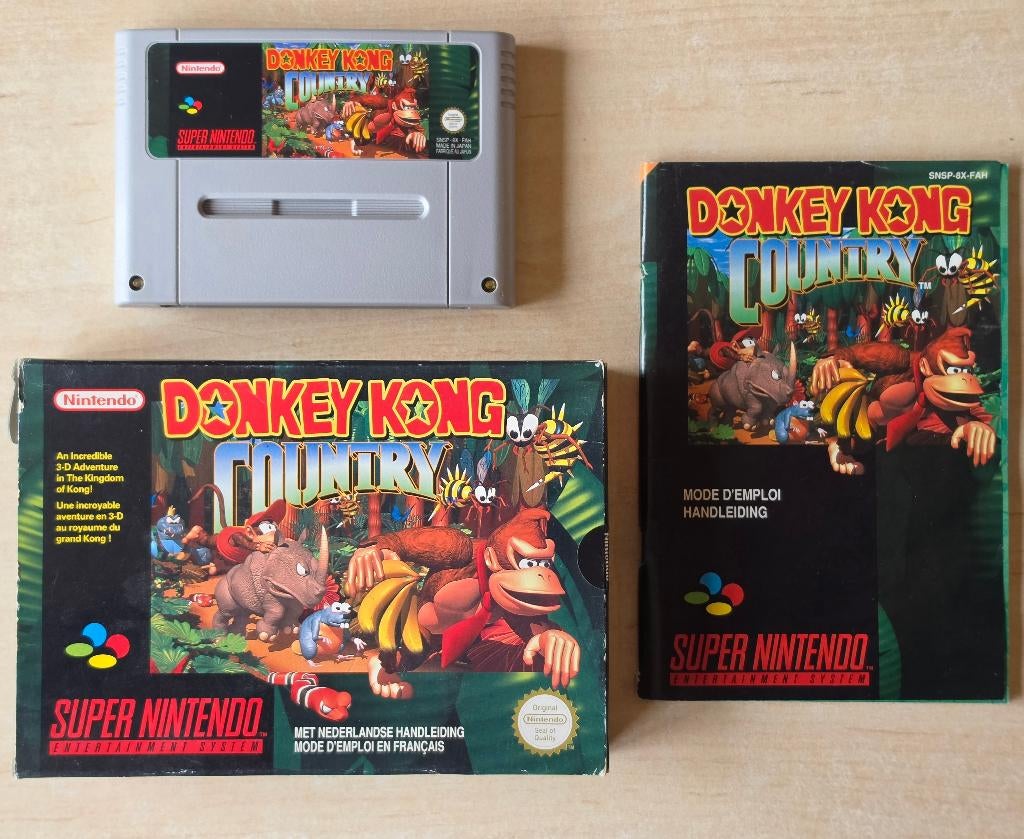 SNES Donkey Kong Country ( Super Nintendo DKC ) PAL, Games en Spelcomputers, Games | Nintendo Super NES, Avontuur en Actie, Gebruikt