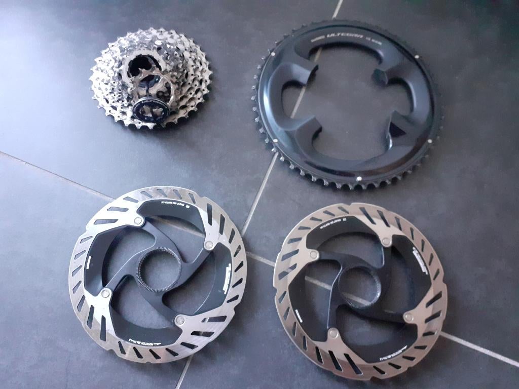 Shimano Ultegra 11s cassette + 50t kettingblad + remschijven, Fietsen en Brommers, Ophalen, Gebruikt, Racefiets