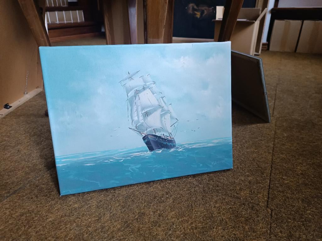 Schilderij op canvas, Antiek en Kunst, Ophalen