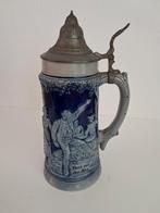 Originele Duitse bierkan met tinnen deksel, Ophalen of Verzenden, Zo goed als nieuw, Pul(len), Overige merken