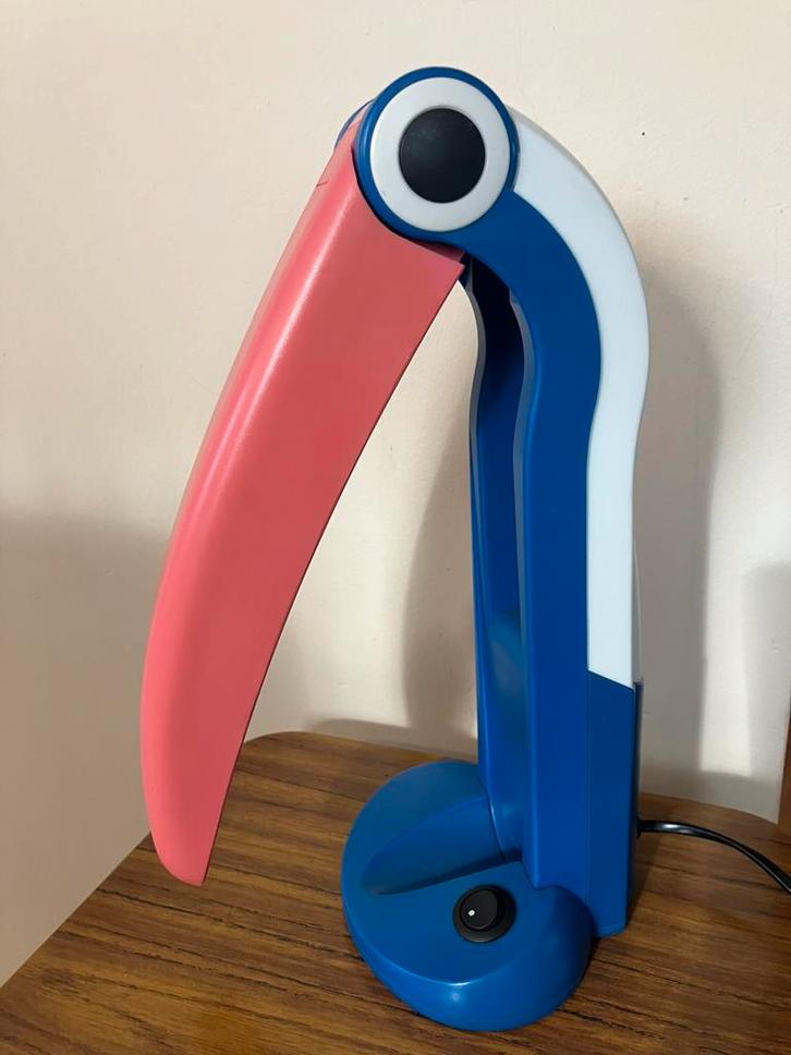Toekan/Toucan lamp - Vintage-  H.T. Huang - Huangslite, Huis en Inrichting, Lampen | Tafellampen, Zo goed als nieuw, Ophalen