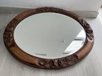 oude spiegel, Antiek en Kunst, Ophalen, Ovaal, 50 tot 100 cm, Minder dan 100 cm