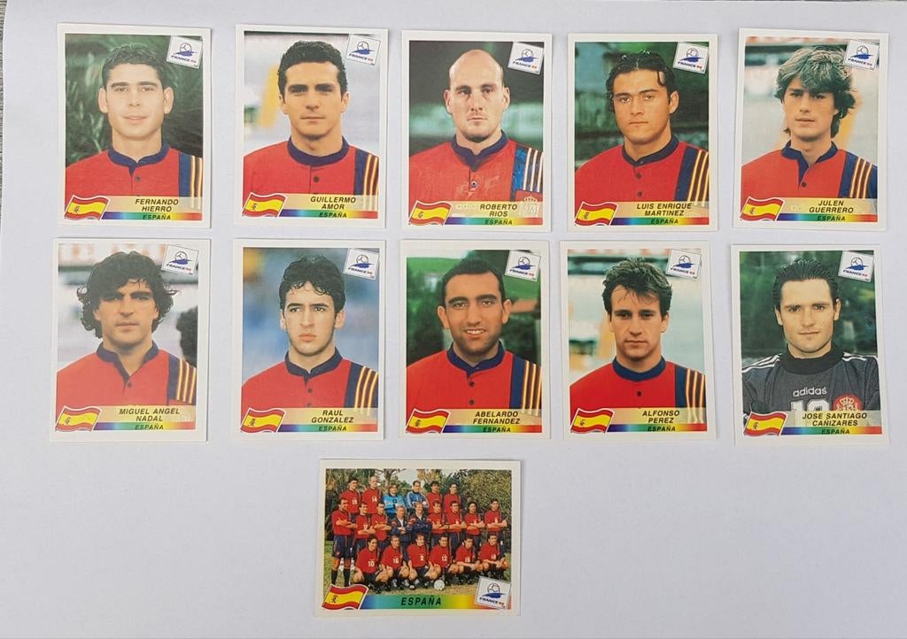 Panini France 98 ( 11 stickers differents ) Espagne dos noir, Enlèvement ou Envoi, Neuf