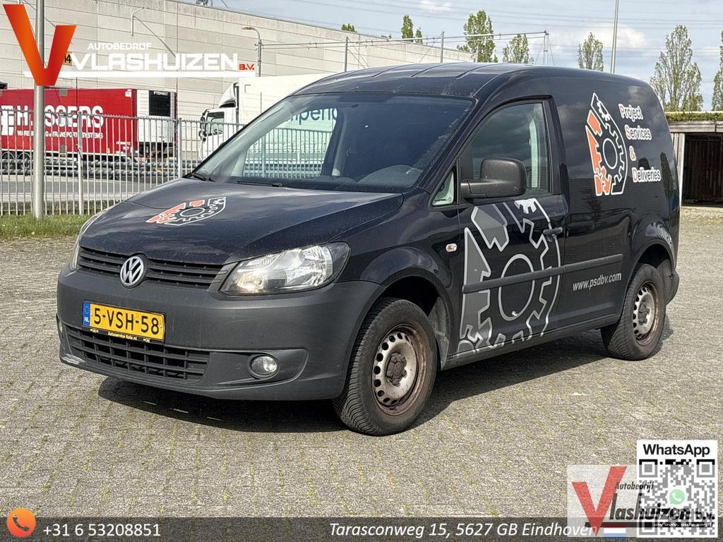 Volkswagen Caddy 1.6 TDI | € 2.850,- NETTO! | Airco | Trekha, Zwart, Bedrijf, ABS, Te koop