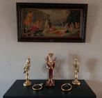 “Grand tableau décoratif ancien encadré – scène romantique a, Antiquités & Art, Art | Peinture | Classique, Enlèvement