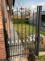 Smeedijzeren poort - gietijzer, Ophalen, Gebruikt, 100 tot 150 cm, Draaipoort