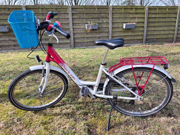 Meisjesfiets maat 24, Fietsen en Brommers, Fietsen | Meisjes, Gebruikt, 24 inch, Handrem, Versnellingen, Ophalen