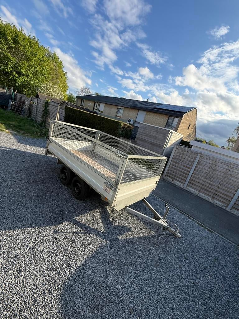 Remorque à double essieu 305x180, Autos : Divers, Remorques, Comme neuf, Enlèvement